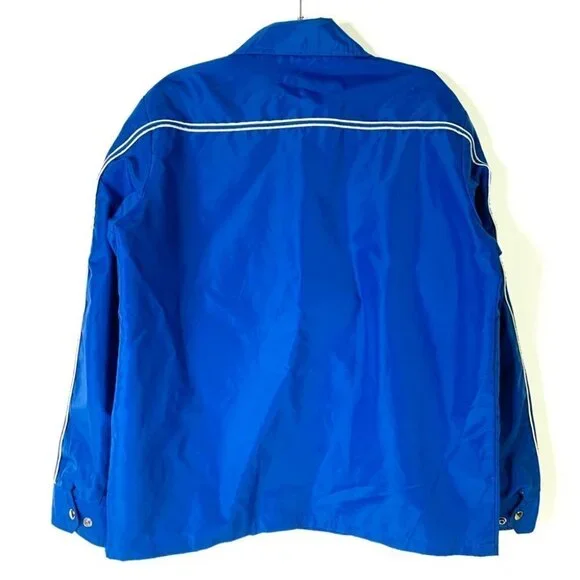 VINTAGE BLUE WATERPROOF RAIN SPRING SUMMER JACKET  UNISEX MEN WOMEN SIZE … - Picture 2 of 11